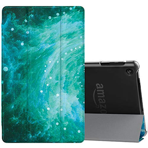 MoKo Ultra Lightweight Slim Shell Stand Cover with Translucent Frosted Back for Fire HD 8 2017