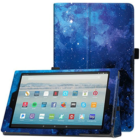 Famavala Folio Case Cover with Auto Wake/Sleep for All-New 10.1" Amazon Fire HD 10 Tablet [7th Generation 2017 / 5th Generation