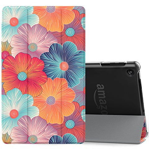 MoKo Ultra Lightweight Slim Shell Stand Cover with Translucent Frosted Back for Fire HD 8 2017