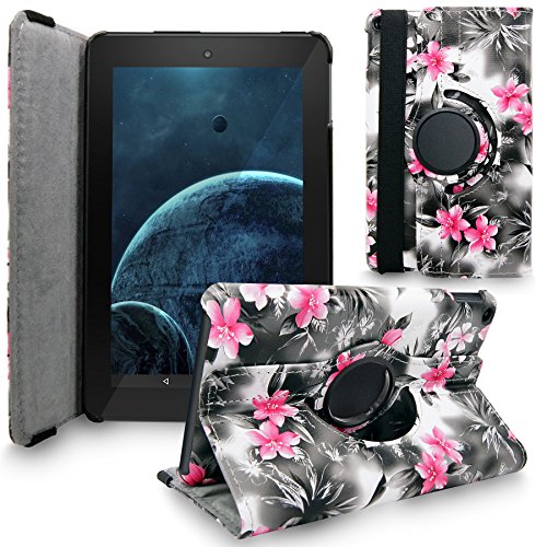 Fire HD 10 2015 Case, Cellularvilla Premium Pu Leather 360 Degree Rotating Cover Swivel Stand Protective Case for Amazon Kindle Fire HD 10 inch Tablet 5th Generation 2015