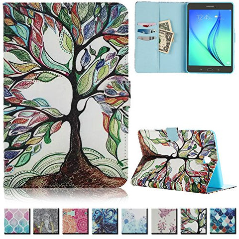 Galaxy Tab A 8.0 Case,UUcovers Magnetic Closure Slim-Fit Flip Stand [Card Holder] Case Auto Sleep/Wake Function Samsung Galaxy Tab A 8.0 Inch