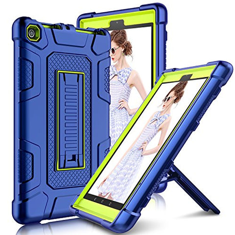 Elegant Choise All-New Amazon Fire HD 8 2017 Case with Stand, Heavy Duty [Shockproof] Full Body Armor Defender Rugged Protective Cover Case for Amazon Kindle Fire 8