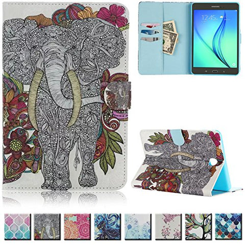 Galaxy Tab A 8.0 Case,UUcovers Magnetic Closure Slim-Fit Flip Stand [Card Holder] Case Auto Sleep/Wake Function Samsung Galaxy Tab A 8.0 Inch