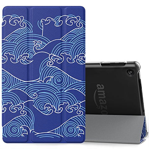 MoKo Ultra Lightweight Slim Shell Stand Cover with Translucent Frosted Back for Fire HD 8 2017