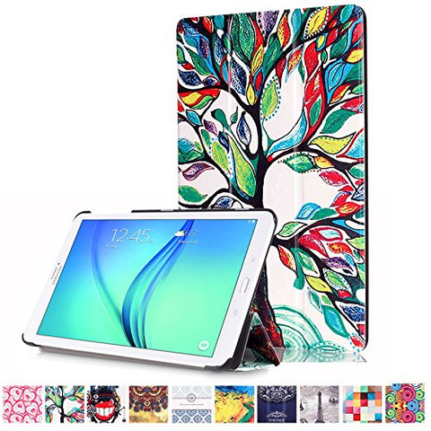 Galaxy Tab E 8.0 T377V Case,UUcovers Colorful Tri-fold Lightweight Slim Shell Standing Cover Shockproof Protective Cover Shell for Samsung Galaxy Tab E 8.0 inch T377V